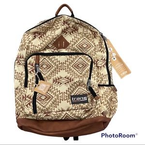 NWT Trans by JanSport 15” Dakota Soft Tan Southwest Style Backpack